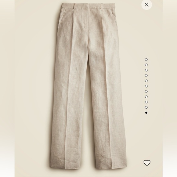 J. Crew Wide-leg Essential Linen Pant | Sz: Small | Color: Flax | NWT - Picture 1 of 9